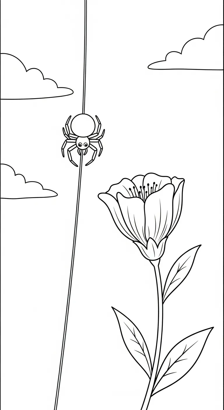 tải hình tô màu Tranh Tô Màu Nhện miễn phí