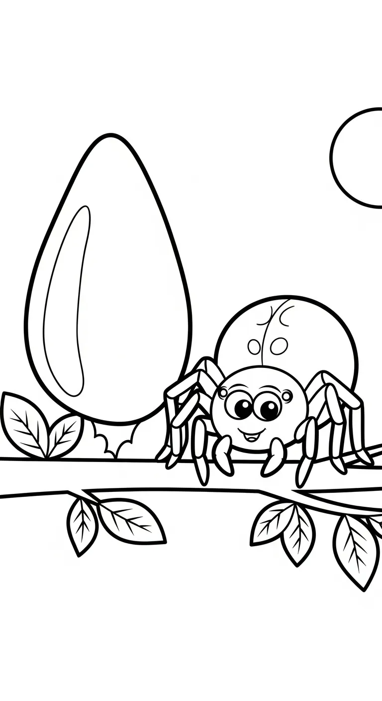 hình tô màu Tranh Tô Màu Nhện cho bé 5 tuổi miễn phí