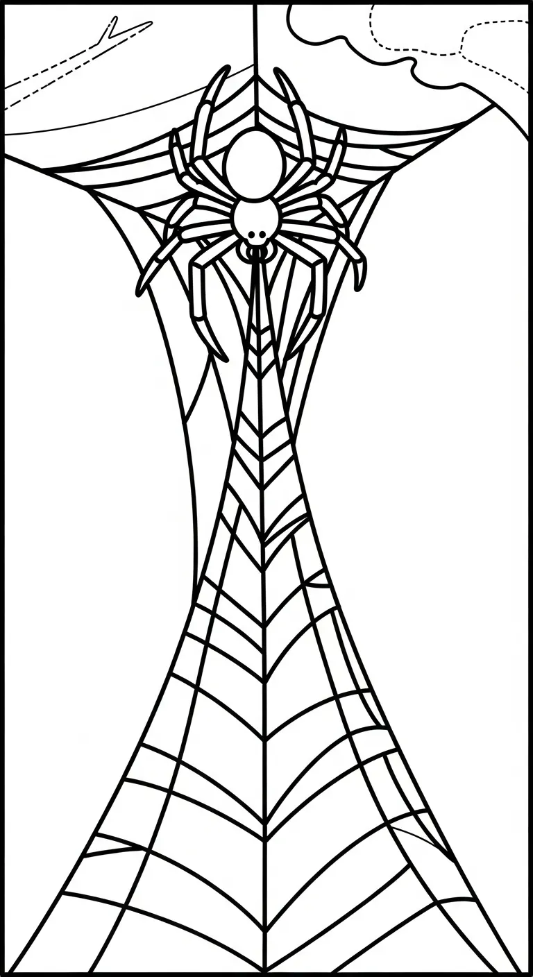 tranh tô màu Tranh Tô Màu Nhện cho bé 5 tuổi