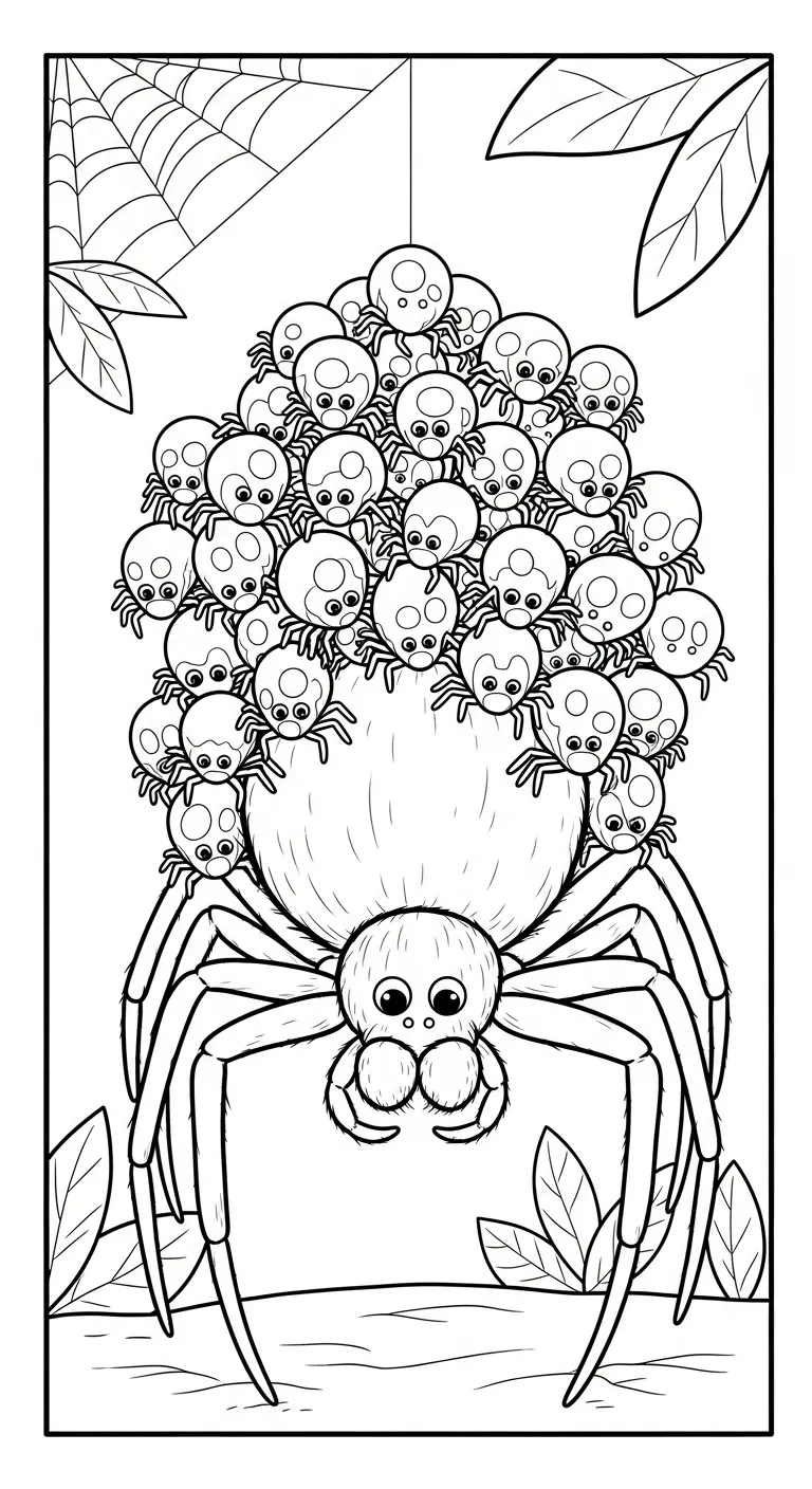 in tranh tô màu Tranh Tô Màu Nhện cho bé 7 tuổi