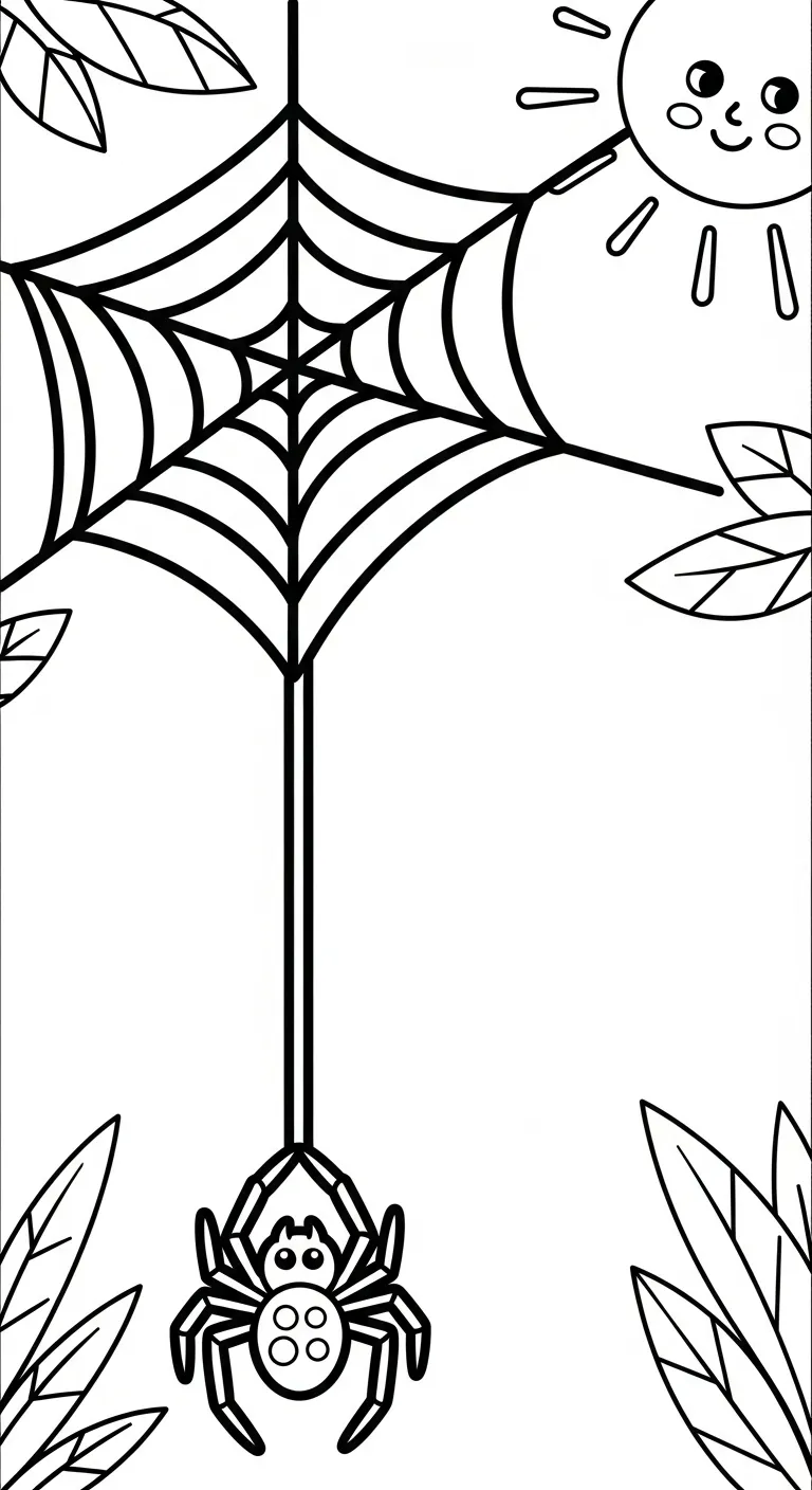 tải hình tô màu Tranh Tô Màu Nhện miễn phí 1