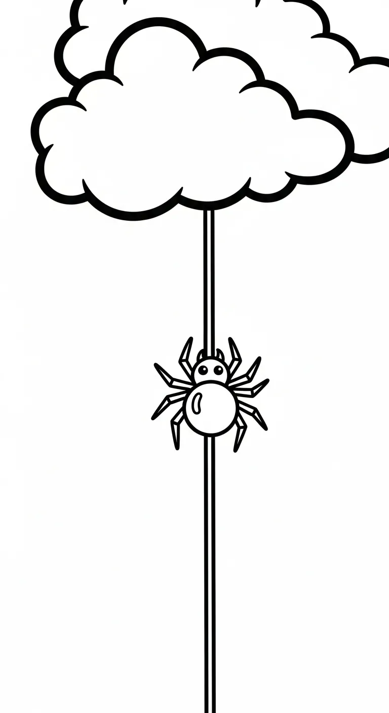 hình tô màu Tranh Tô Màu Nhện cho trẻ em