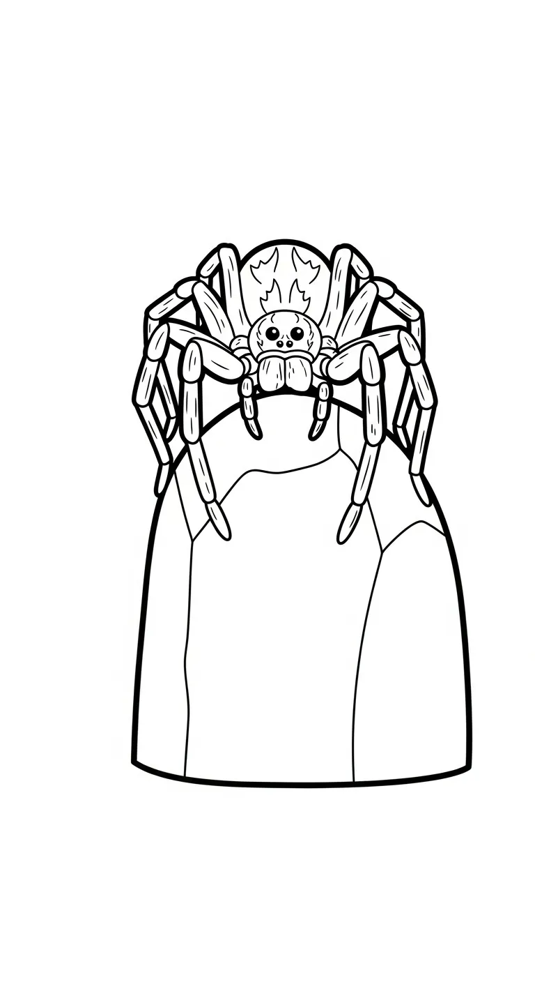 mẫu hình tô màu Tranh Tô Màu Nhện cho bé