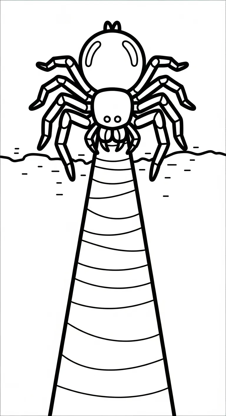 in tranh tô màu Tranh Tô Màu Nhện cho bé 3 tuổi