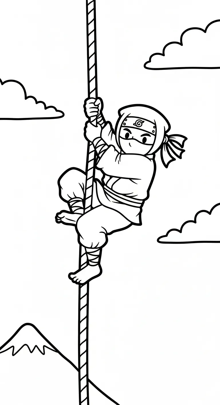 in hình tô màu Tranh Tô Màu Ninja cho bé 5 tuổi