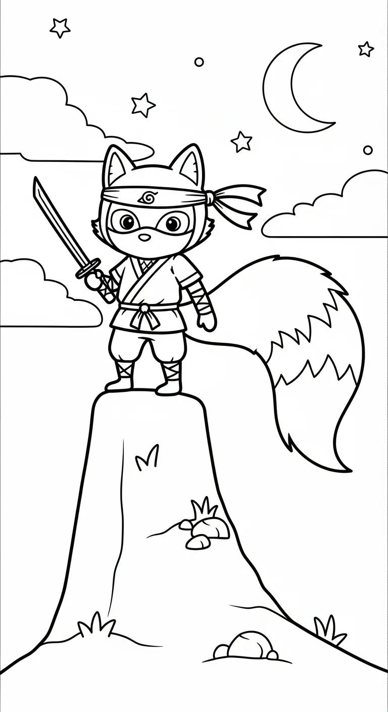 in tranh tô màu Tranh Tô Màu Ninja 1