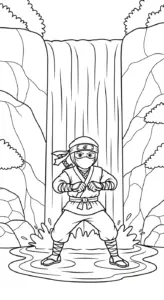 file hình tô màu Tranh Tô Màu Ninja cho bé 4-5 tuổi