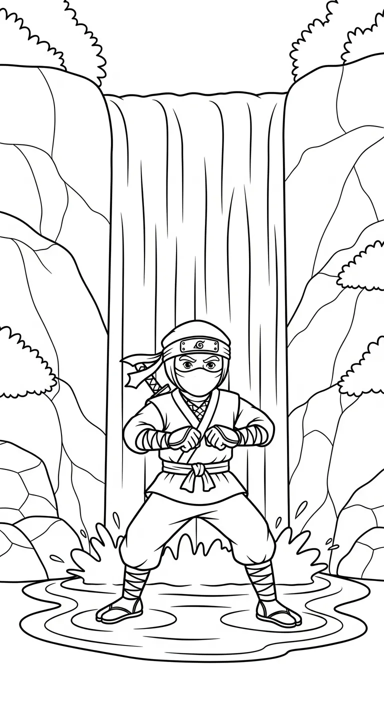 file hình tô màu Tranh Tô Màu Ninja cho bé 4-5 tuổi 1