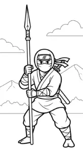 tải tranh tô màu Tranh Tô Màu Ninja cho bé 3 tuổi
