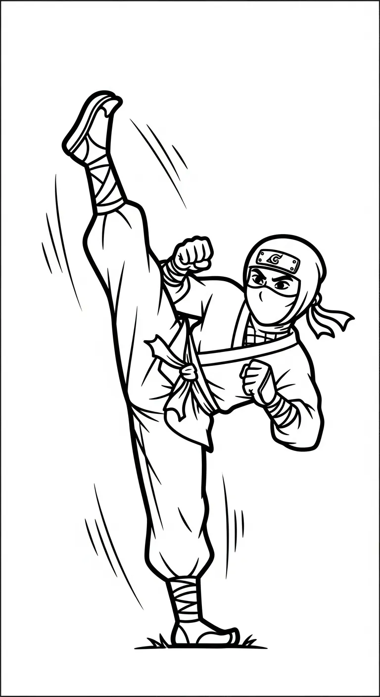 download hình tô màu Tranh Tô Màu Ninja miễn phí