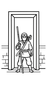 in hình tô màu Tranh Tô Màu Ninja cho bé 3 tuổi