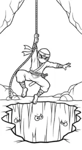 in tranh tô màu Tranh Tô Màu Ninja cho bé 4 tuổi