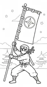 in tranh tô màu Tranh Tô Màu Ninja miễn phí