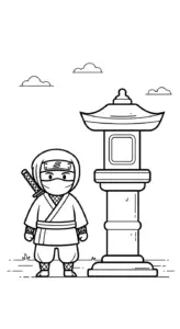 tranh tô màu Tranh Tô Màu Ninja cho bé