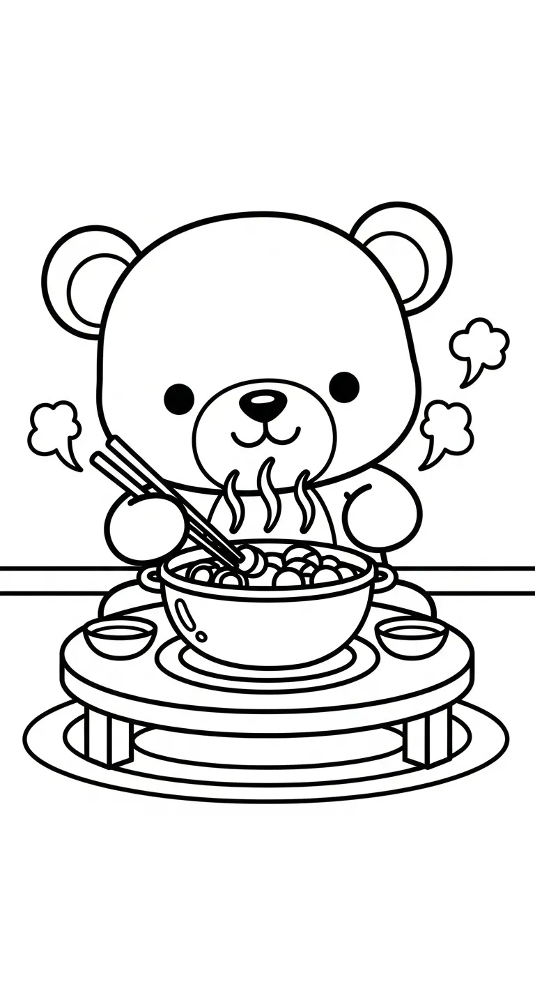 file hình tô màu Tranh Tô Màu Nồi Lẩu cho bé 4-5 tuổi