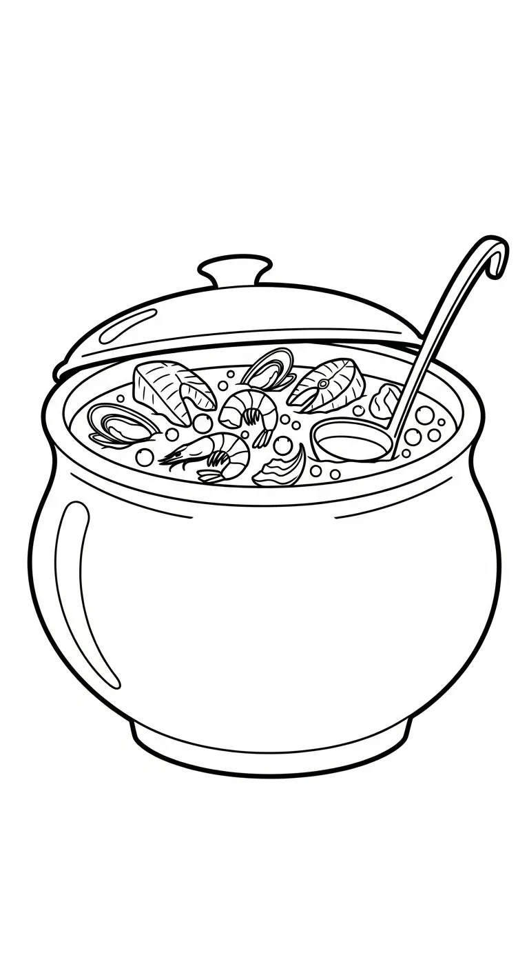 tải file hình tô màu Tranh Tô Màu Nồi Lẩu