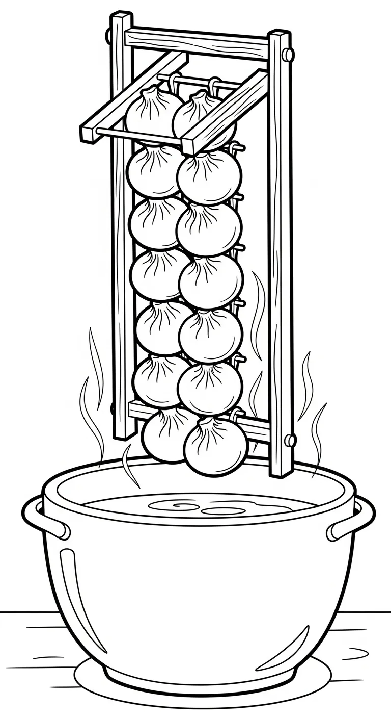 tranh tô màu Tranh Tô Màu Nồi Lẩu cho bé mới nhất