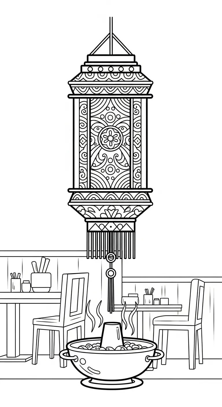 hình tô màu Tranh Tô Màu Nồi Lẩu in ngay 1