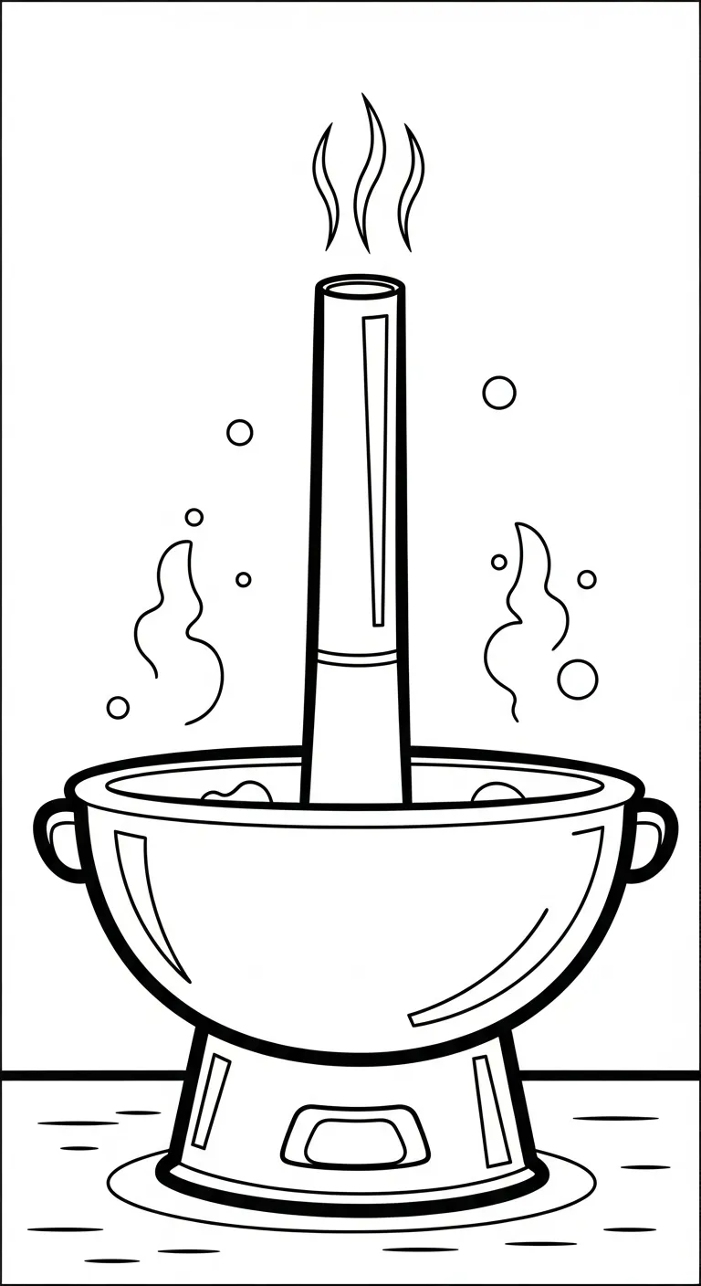 download tranh tô màu Tranh Tô Màu Nồi Lẩu cho bé