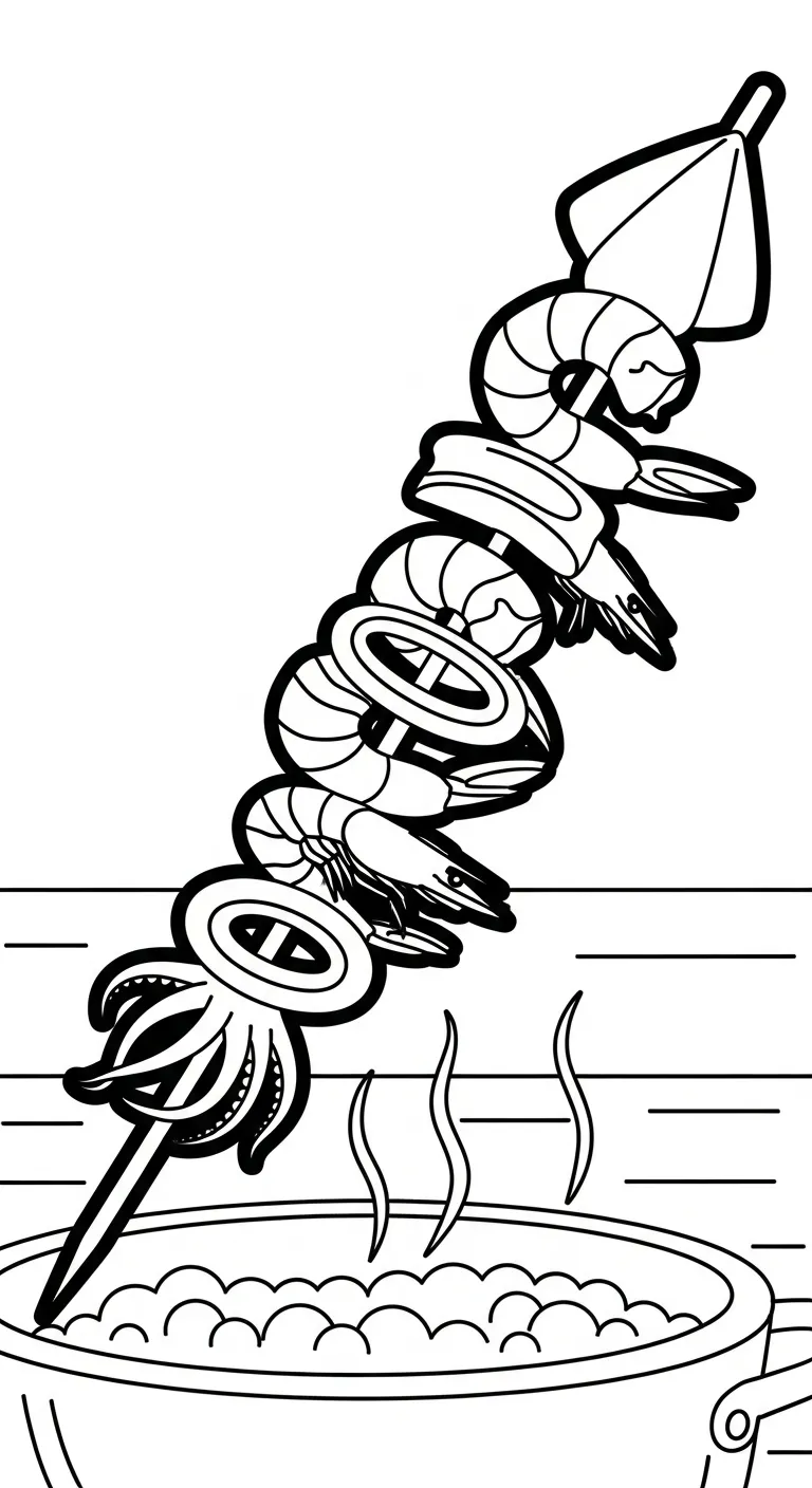 tranh tô màu Tranh Tô Màu Nồi Lẩu miễn phí