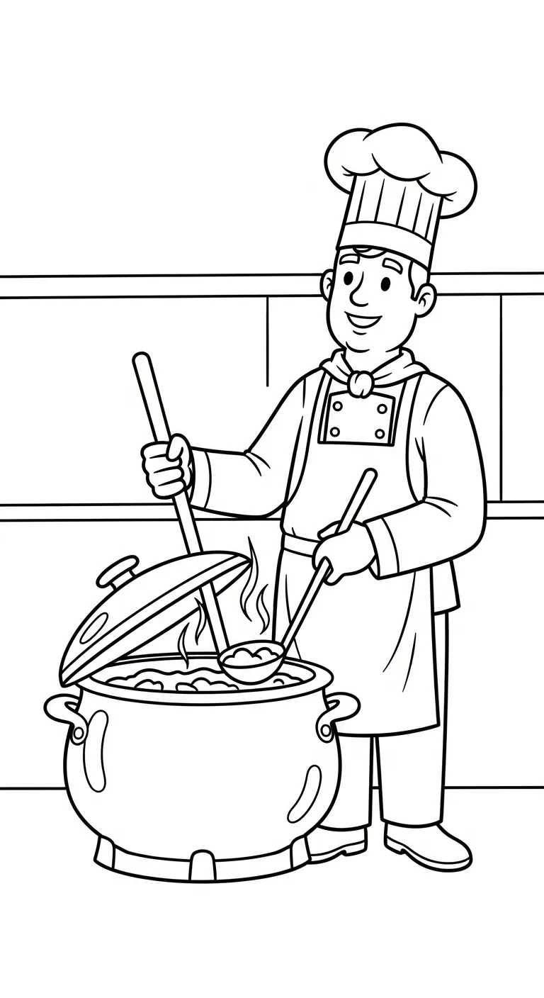 tranh tô màu Tranh Tô Màu Nồi Lẩu cho bé tải về