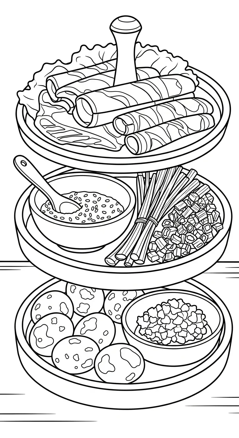 tải tranh tô màu Tranh Tô Màu Nồi Lẩu cho bé