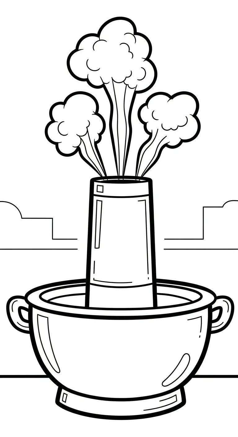 in hình tô màu Tranh Tô Màu Nồi Lẩu khổ A4