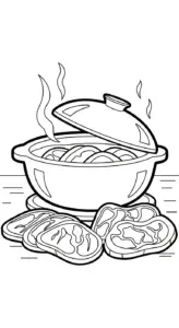 in hình tô màu Tranh Tô Màu Nồi Lẩu