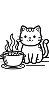 tranh tô màu Tranh Tô Màu Nồi Lẩu cho bé tải miễn phí