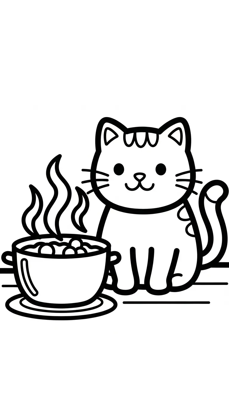 tranh tô màu Tranh Tô Màu Nồi Lẩu cho bé tải miễn phí