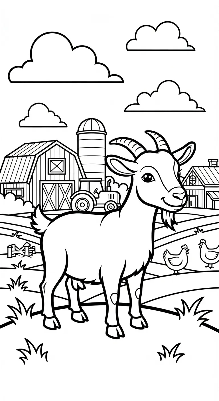 in tranh tô màu Tranh Tô Màu Nông Trại cho bé 8 tuổi