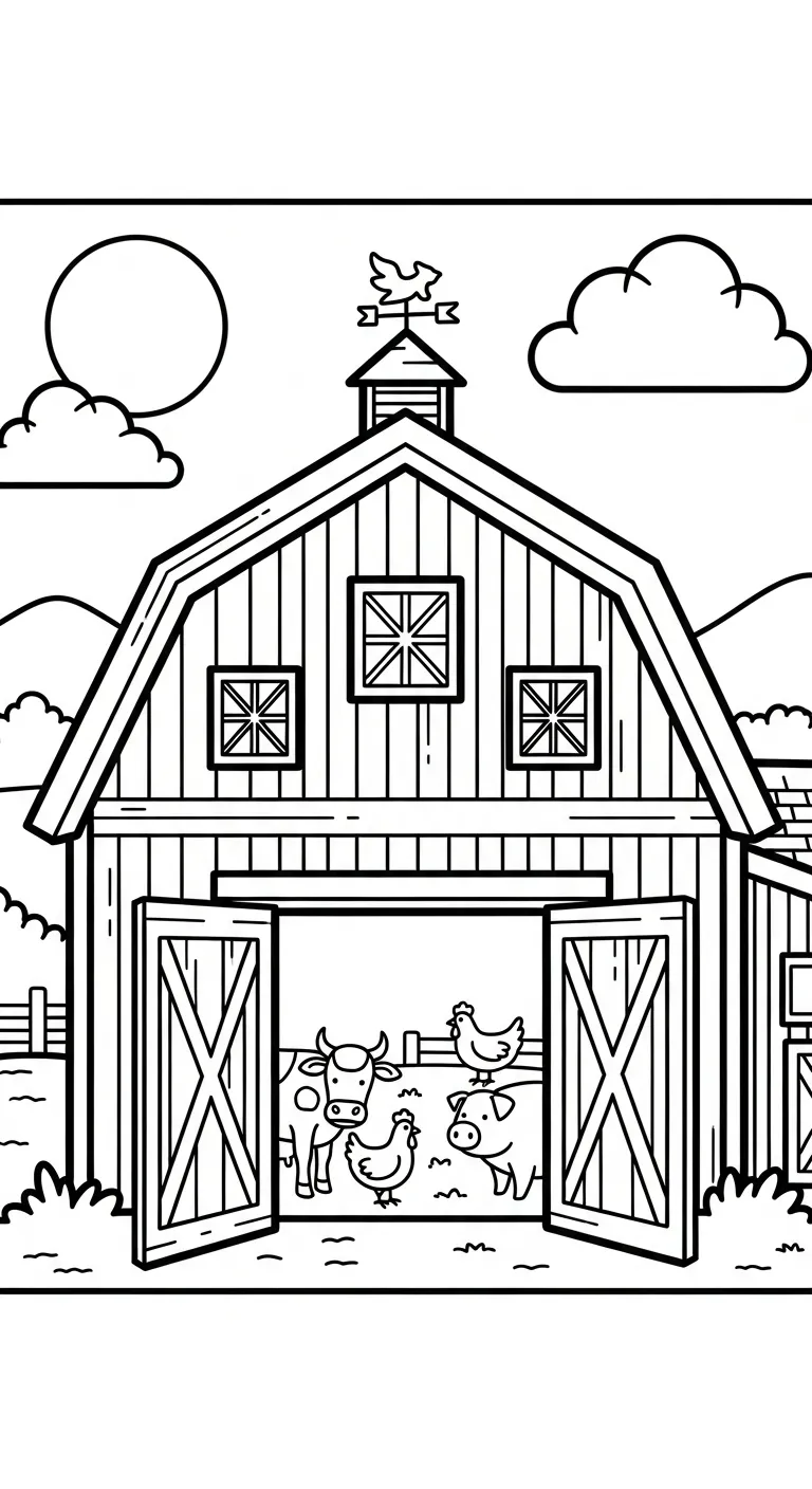 in tranh tô màu Tranh Tô Màu Nông Trại cho bé 8 tuổi 1