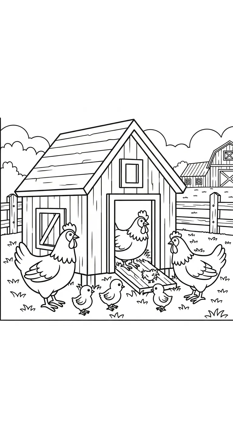 tranh tô màu Tranh Tô Màu Nông Trại cho bé 7 tuổi