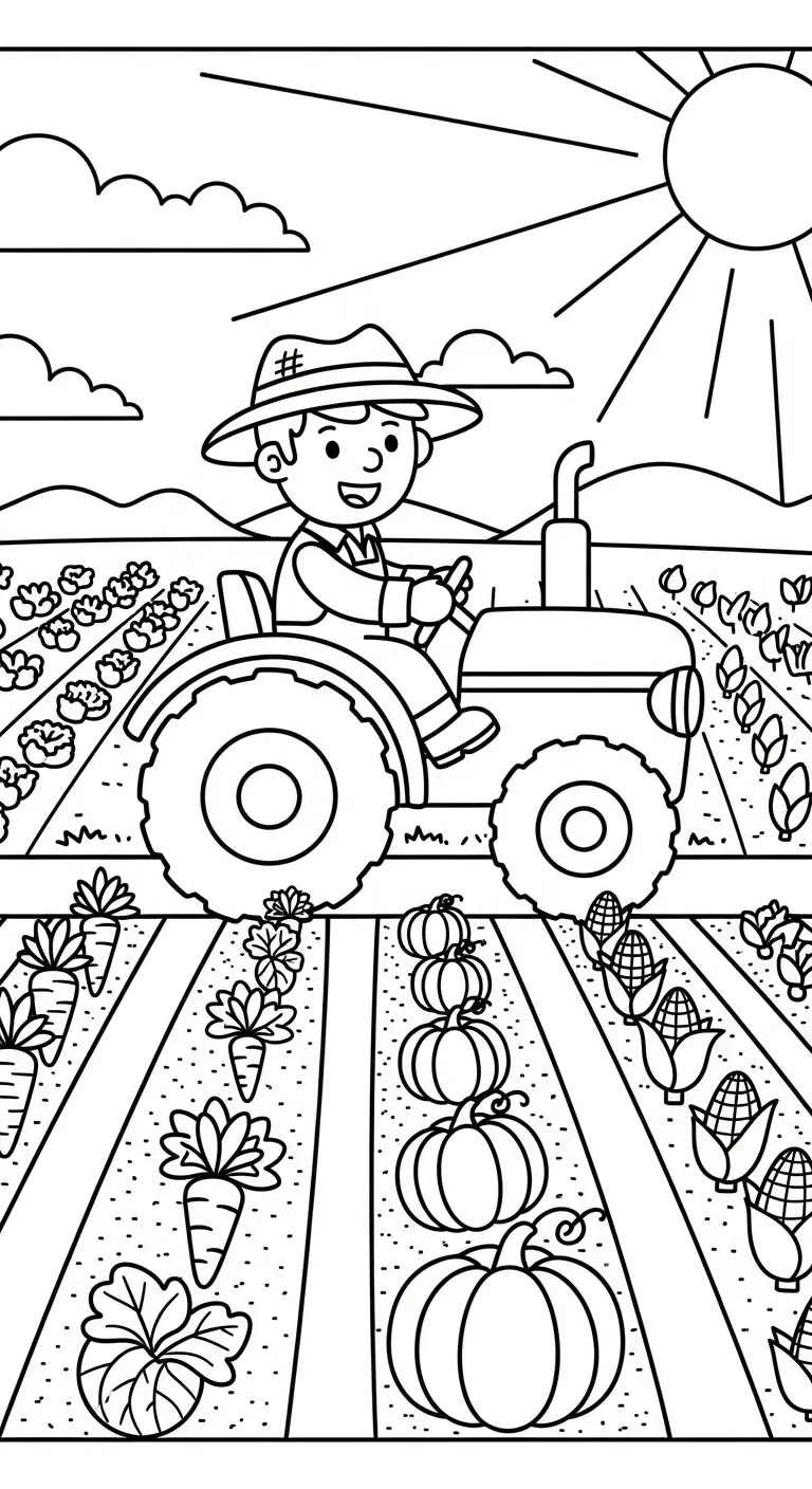 hình tô màu Tranh Tô Màu Nông Trại cho bé 6 tuổi miễn phí