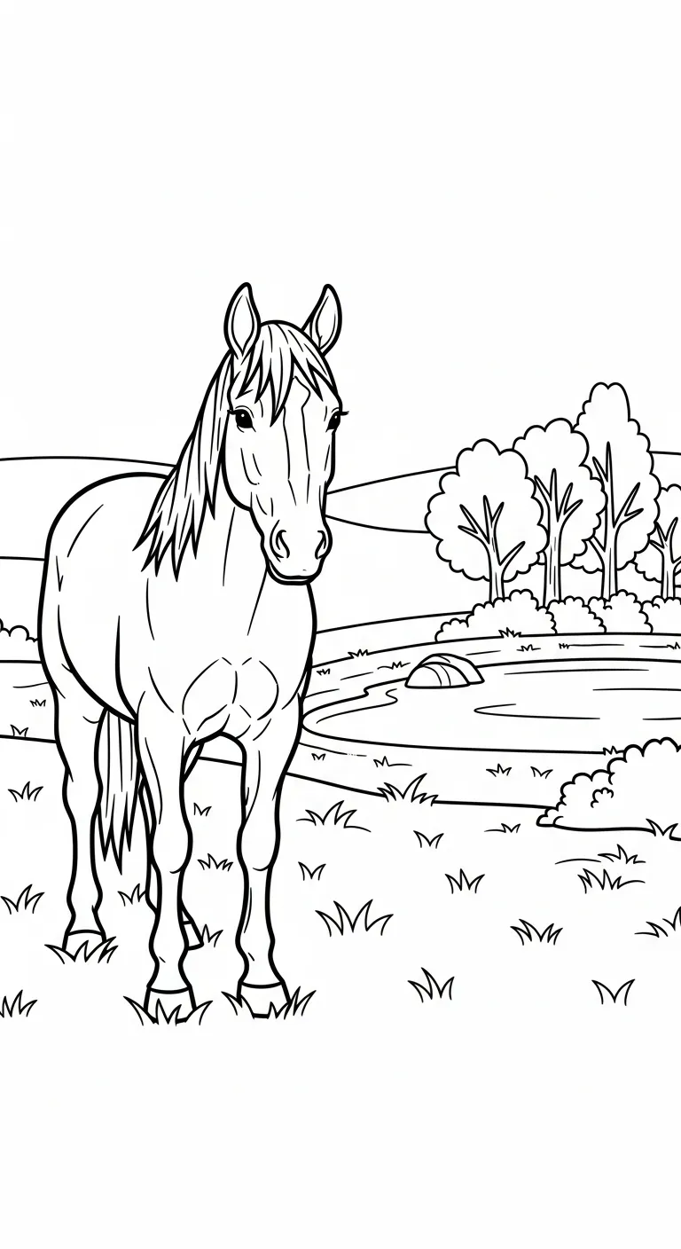 tranh tô màu Tranh Tô Màu Nông Trại cho bé 6 tuổi