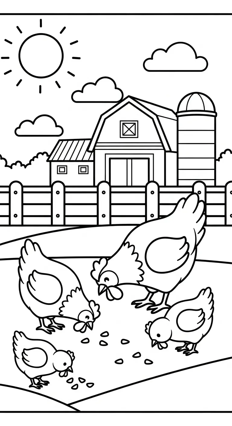 mẫu tranh tô màu Tranh Tô Màu Nông Trại cho bé 1