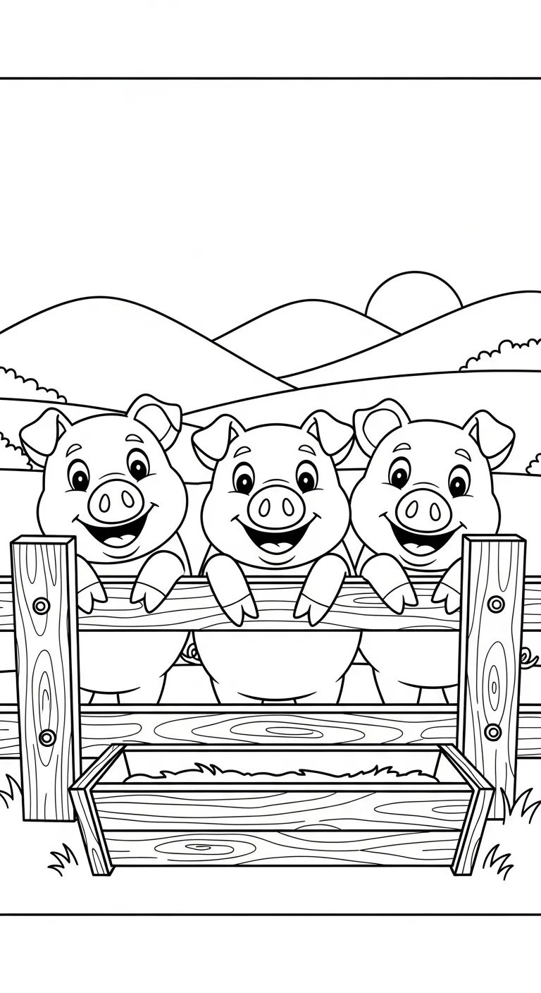 hình tô màu Tranh Tô Màu Nông Trại cho bé 4 tuổi miễn phí