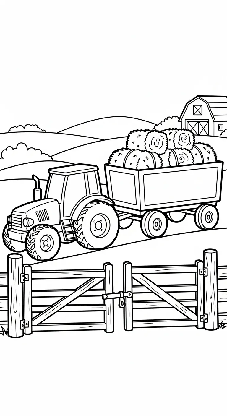 hình tô màu Tranh Tô Màu Nông Trại cho bé 8 tuổi