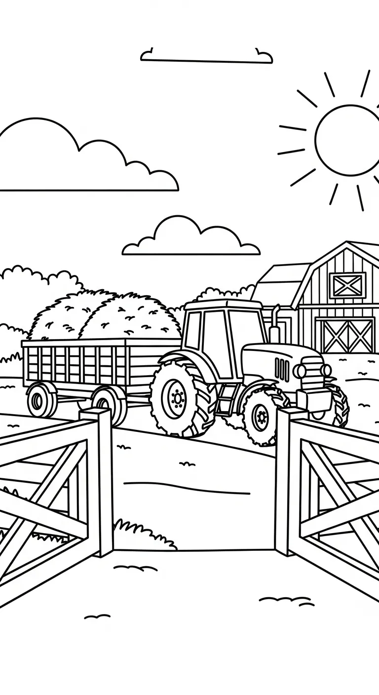 download tranh tô màu Tranh Tô Màu Nông Trại cho bé
