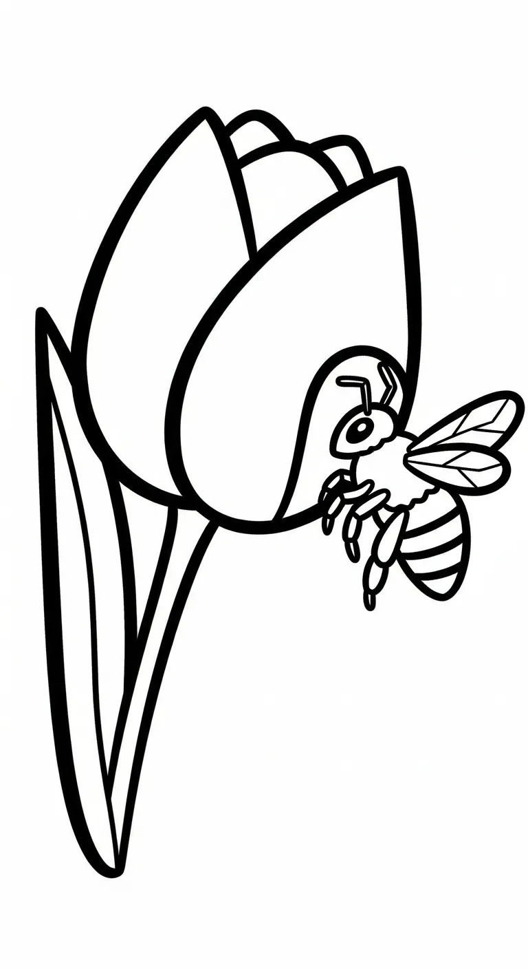 download hình tô màu Ong miễn phí