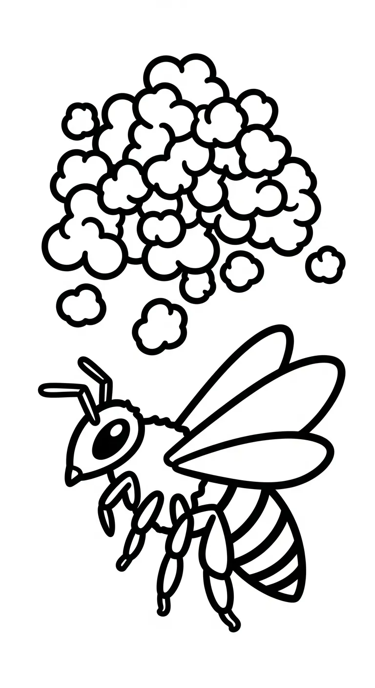 tải tranh tô màu Ong cho bé 8 tuổi