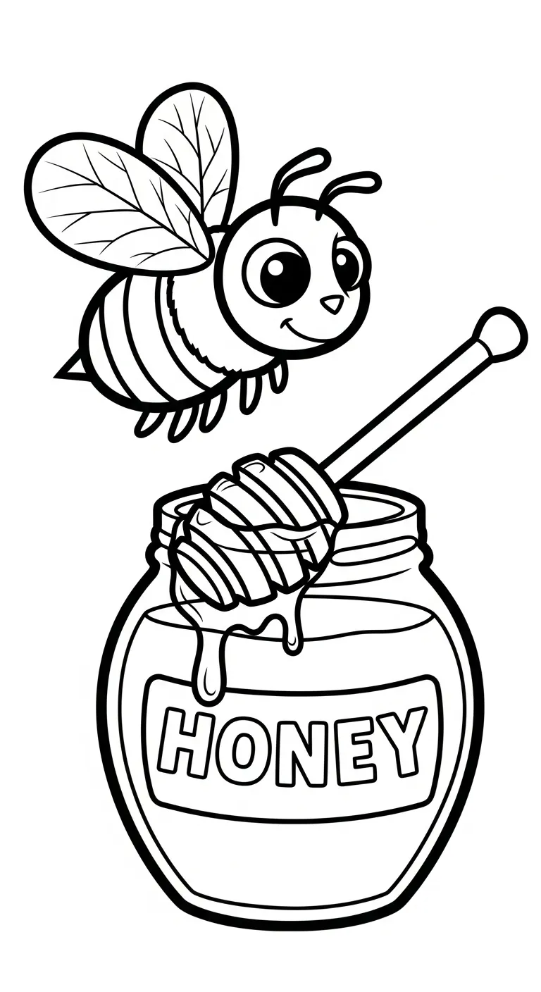 tranh tô màu Ong cho bé tải về