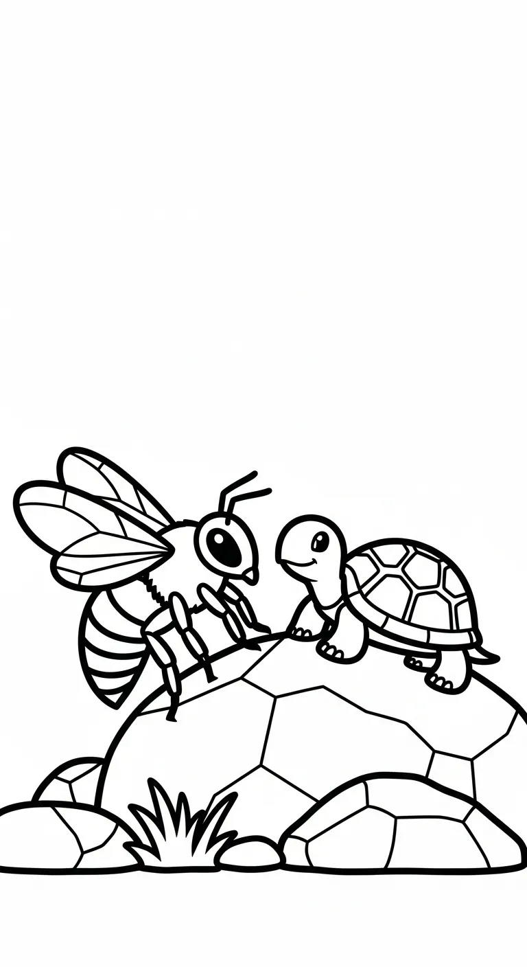 tranh tô màu Ong cho bé 3 tuổi 1