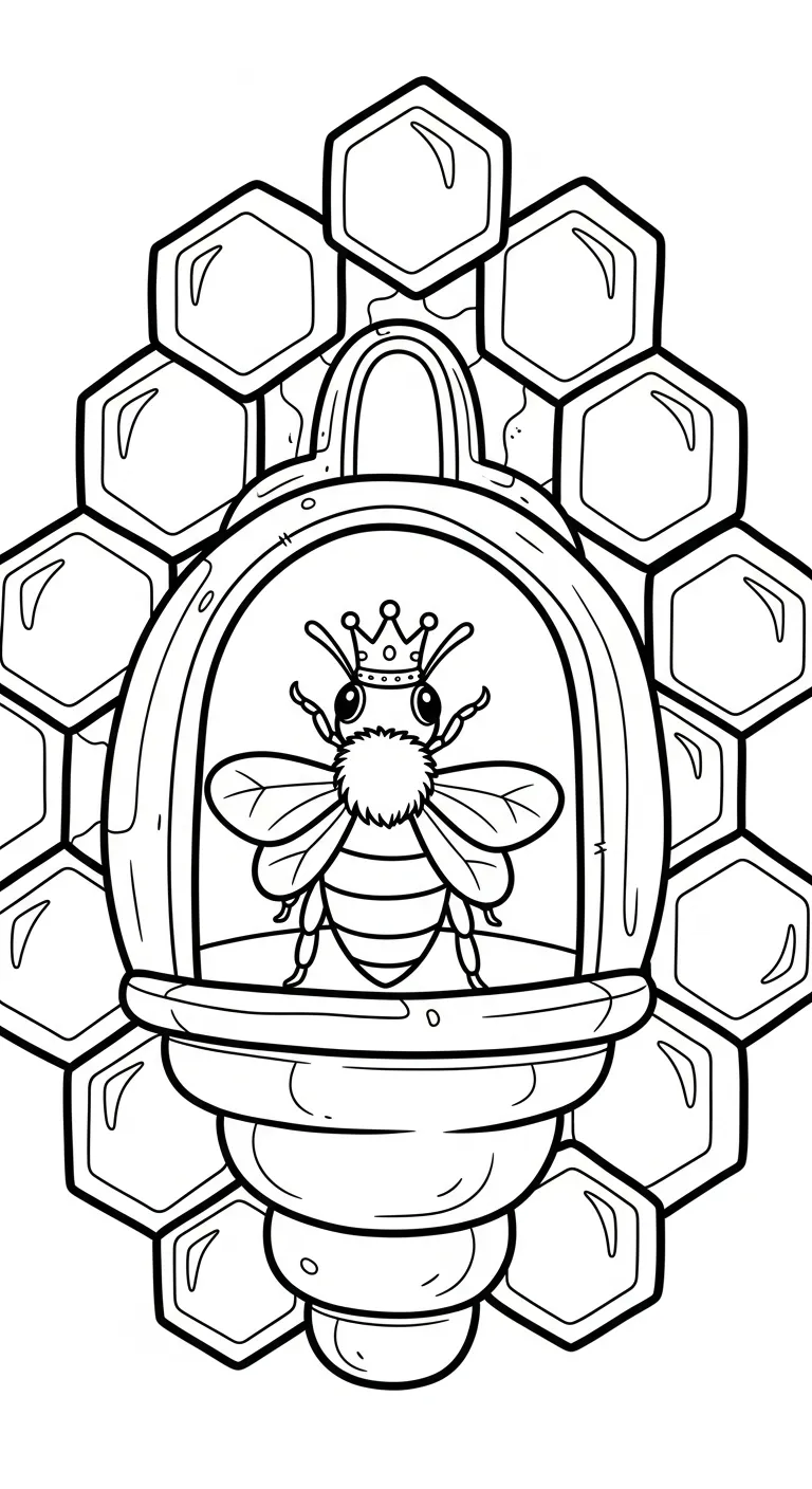 tải tranh tô màu Ong cho bé miễn phí 2