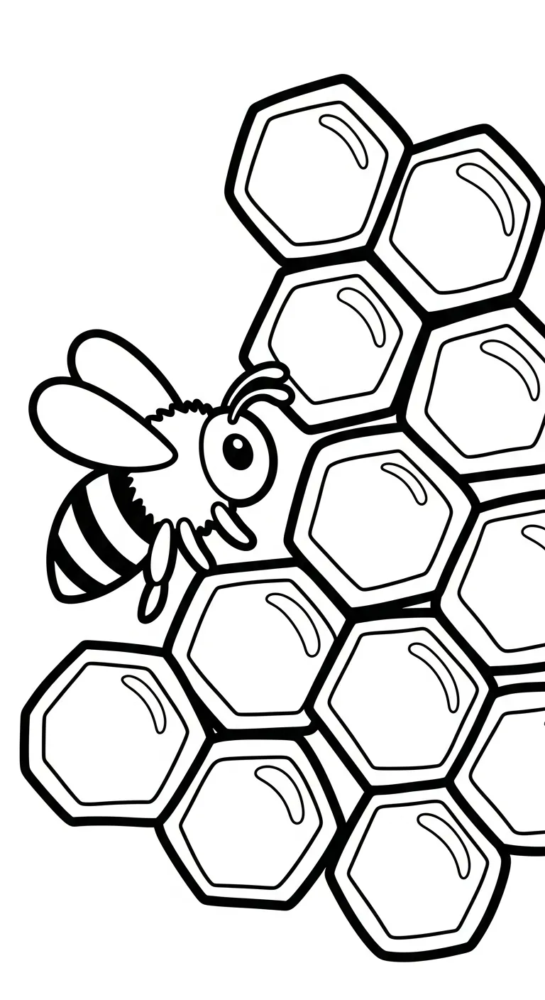 in tranh tô màu Ong cho bé 4 tuổi