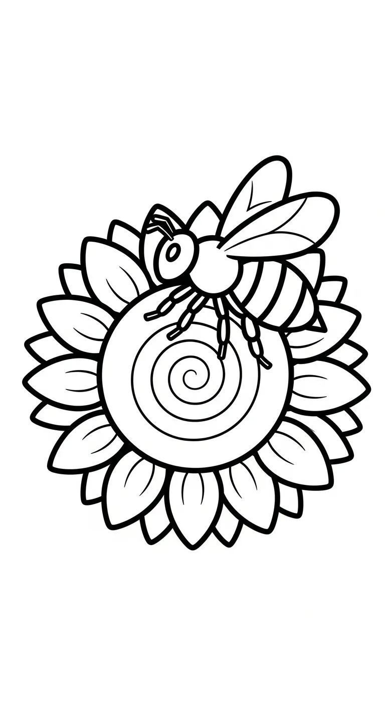 hình tô màu Ong cho bé 7 tuổi