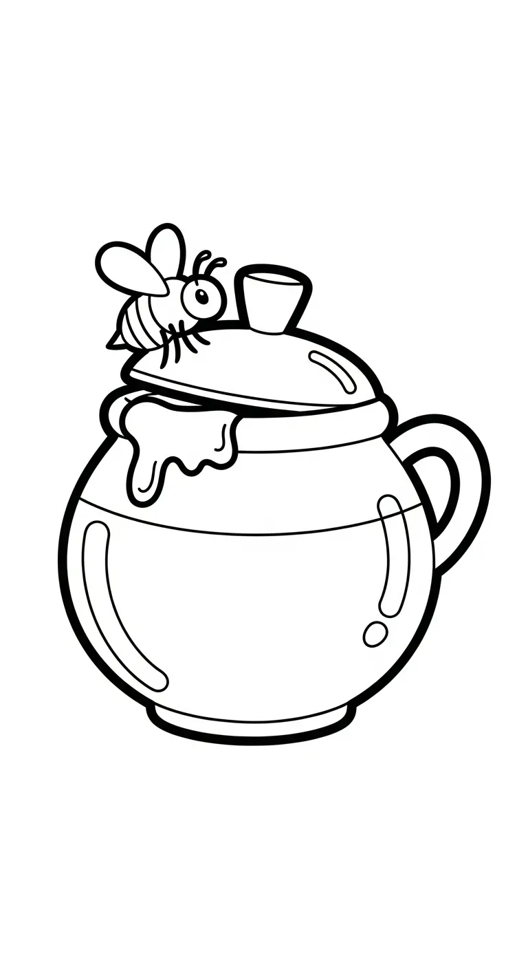 tranh tô màu Ong cho bé đơn giản