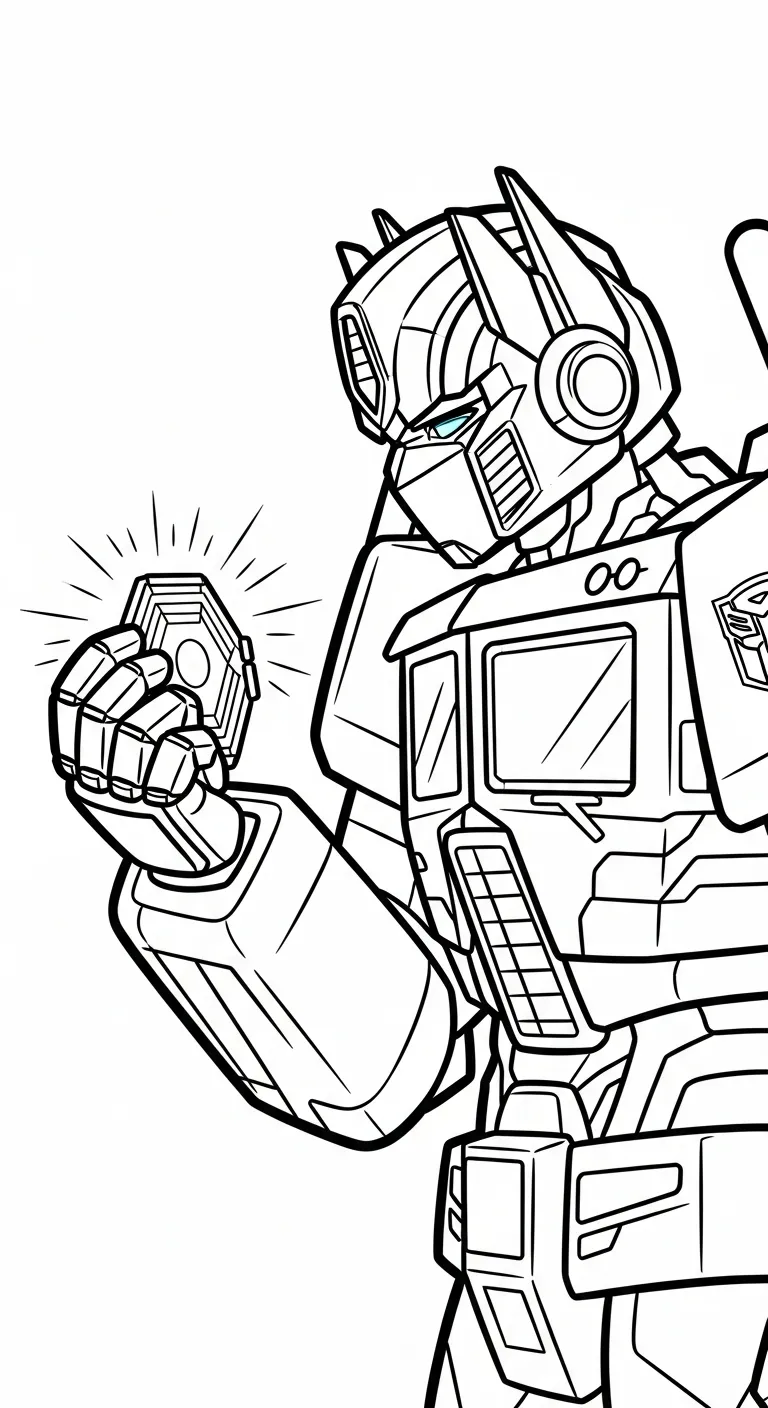 tranh tô màu Tranh To Mau Optimus Prime cho bé 8 tuổi