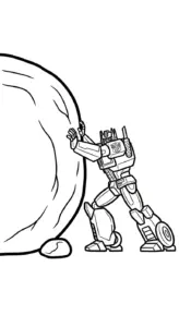 file pdf hình tô màu Tranh To Mau Optimus Prime cho bé