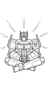 hình tô màu Tranh To Mau Optimus Prime cho bé 5 tuổi